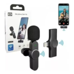 Micrófono Inalámbrico Solapa K9 Negro Compatible iPhone Android Tipo C